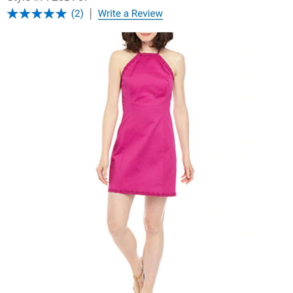 Crown & Ivy Sleeveless Solid Halter Dress Size 10